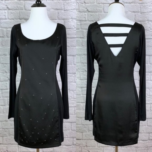 BCBGeneration Dresses & Skirts - BCBGeneration Black Mini Dress XS Open Ladder Back